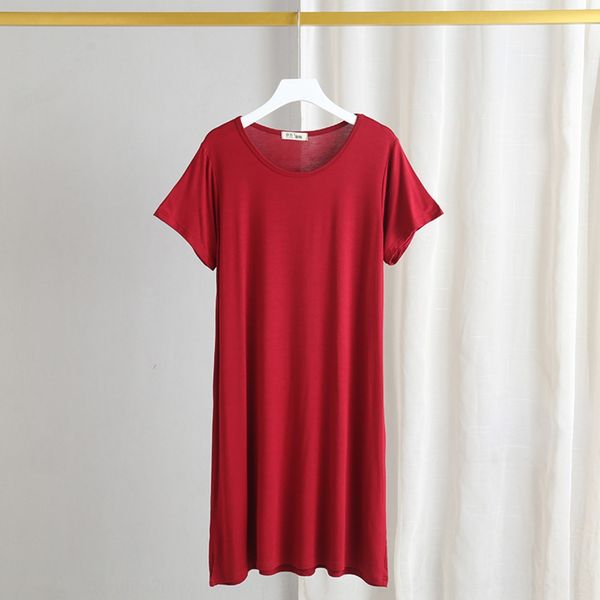 short sleeve women's summer fat mm large women's modal loose thin dress dresslong skirt dress split mid length skirt mncxc, Black;gray
short sleeve women's summer fat mm large women's modal loose thin dress dresslong skirt dress split mid length skirt mncxc, Black;gray