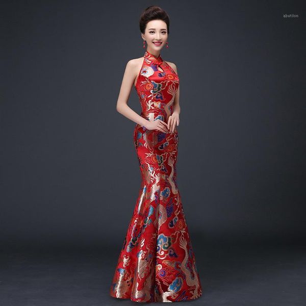 ethnic clothing chinese traditional dress red qipao oriental evening women backless cheongsam robe chinoise vestido chines long qi pao ql1
ethnic clothing chinese traditional dress red qipao oriental evening women backless cheongsam robe chinoise vestido chines long qi pao ql1