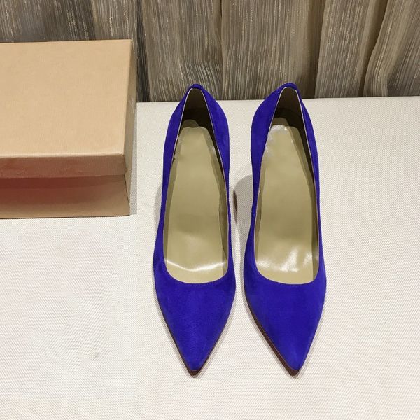 8.5cm .5cm high heels women shoes pointed toe real leather designer dress pumps red bottom, Black
8.5cm .5cm high heels women shoes pointed toe real leather designer dress pumps red bottom, Black