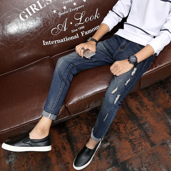 men's jeans 2d spring with holes in the mail, fashion, casual jeans, stretch men, Blue
men's jeans 2d spring with holes in the mail, fashion, casual jeans, stretch men, Blue