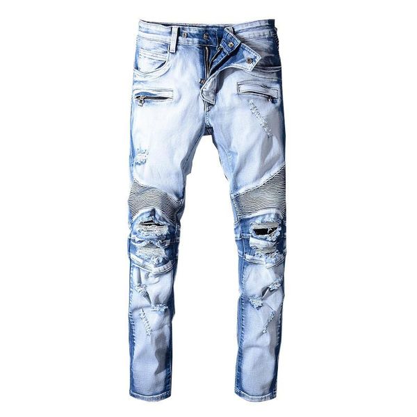 moruancle mens fashion hi street destroyed biker jeans pants brand designer ripped motorcycle denim trousers torn moto jeans, Blue
moruancle mens fashion hi street destroyed biker jeans pants brand designer ripped motorcycle denim trousers torn moto jeans, Blue