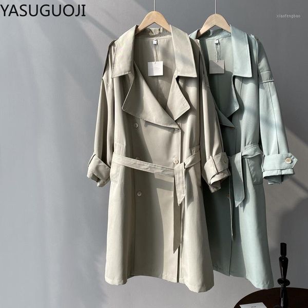 yasuguoji 2020 early spring new style solid color thin loose-fit mid-length lace-up trench coat coat women's1, Tan;black
yasuguoji 2020 early spring new style solid color thin loose-fit mid-length lace-up trench coat coat women's1, Tan;black