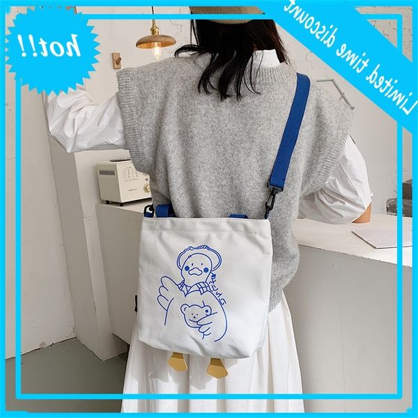 2020 new korean ins women's cute duckling canvas student schoolbag one shoulder messenger bag
2020 new korean ins women's cute duckling canvas student schoolbag one shoulder messenger bag