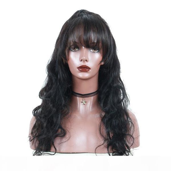 brazilian lace front wig with bangs virgin brazilian human hair body wave pre plucked full lace wigs with bangs for black women, Black;brown
brazilian lace front wig with bangs virgin brazilian human hair body wave pre plucked full lace wigs with bangs for black women, Black;brown