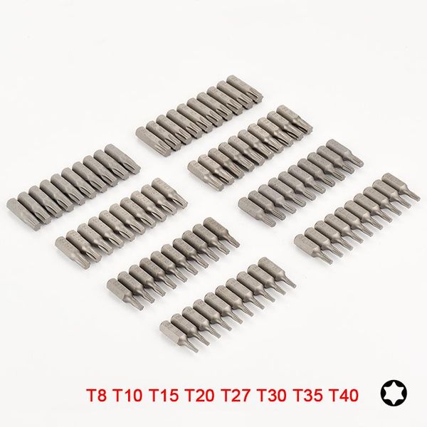 10pcs 25mm torx electric screwdriver bit set 1/4 inch hex shank drill bit for power tools s2 steel t8-t40 star
10pcs 25mm torx electric screwdriver bit set 1/4 inch hex shank drill bit for power tools s2 steel t8-t40 star