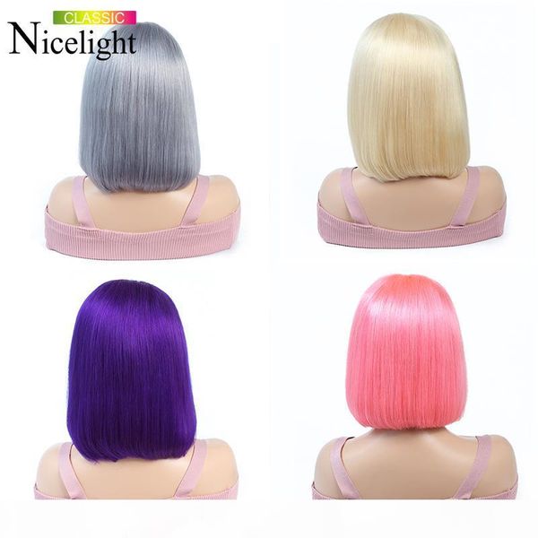 bob lace front wig light 613 purple grey pink frontal wig colored human hair blonde short straight nicelight hair, Black;brown
bob lace front wig light 613 purple grey pink frontal wig colored human hair blonde short straight nicelight hair, Black;brown