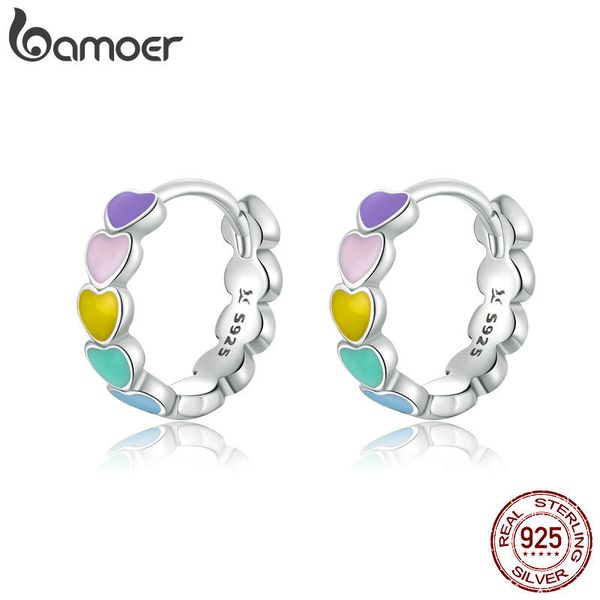 bamoer genuine 925 sterling silver rainbow color enamel heart hoop earrings for women 2020 new ear hoops female jewelry sce909 q1111, Golden
bamoer genuine 925 sterling silver rainbow color enamel heart hoop earrings for women 2020 new ear hoops female jewelry sce909 q1111, Golden