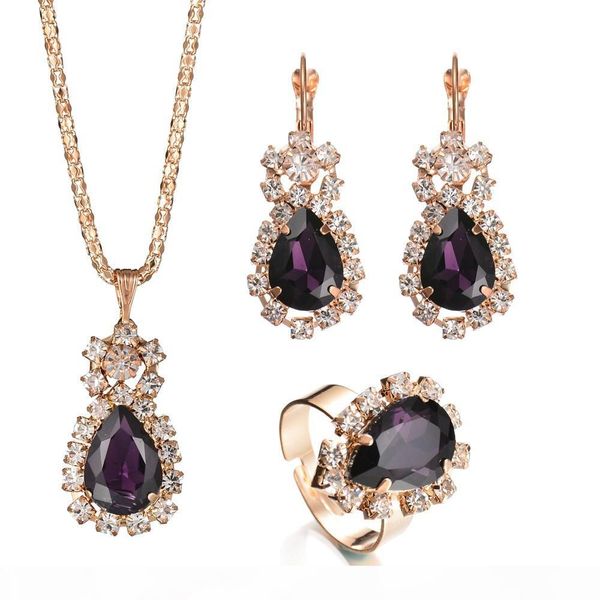 fashion jewelry sets crystal diamond earrings pendant necklaces rings set for women girl party gift personality shiny bridal jewelry, Silver
fashion jewelry sets crystal diamond earrings pendant necklaces rings set for women girl party gift personality shiny bridal jewelry, Silver
