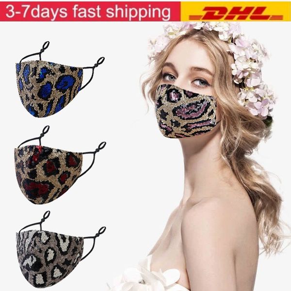 luxury bling bling leopard sequins face mask dustproof mouth masks designer washable reusable women face mask fy9240
luxury bling bling leopard sequins face mask dustproof mouth masks designer washable reusable women face mask fy9240