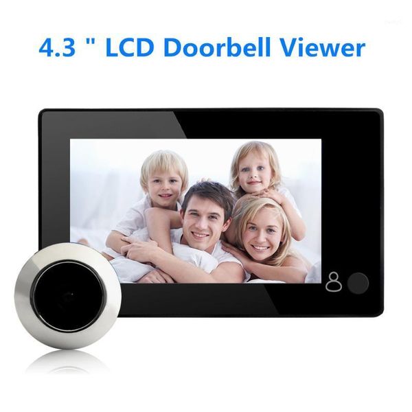 doorbells 4.3" hd smart electronic peephole digital home camera doorbell viewer video night vision 120 degree outdoor door1
doorbells 4.3" hd smart electronic peephole digital home camera doorbell viewer video night vision 120 degree outdoor door1