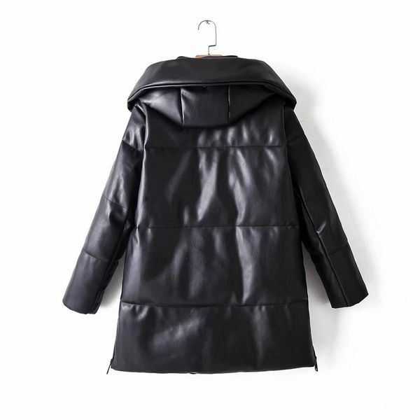 wixra solid pu leather cotton jacket hooded women's fashion leather long coats ladies waterproof thick jackets female winter lj201127, Black
wixra solid pu leather cotton jacket hooded women's fashion leather long coats ladies waterproof thick jackets female winter lj201127, Black