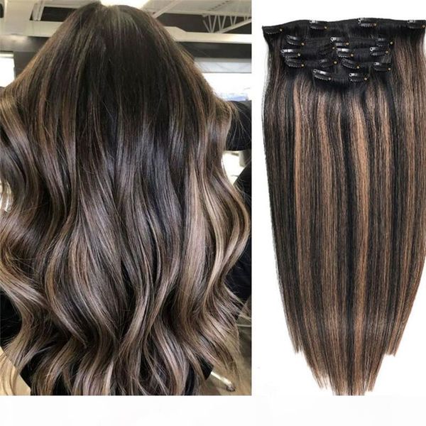 100% real remy human hair clip in hair extensions balayage #2 fading to #27 highlight skin weft straight clip on hair extensions 120g, Black;brown
100% real remy human hair clip in hair extensions balayage #2 fading to #27 highlight skin weft straight clip on hair extensions 120g, Black;brown