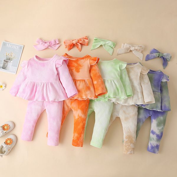 0-18m infant newborn cute baby girls romper spring autumn tie dye outfits ruffle long sleeves pants headband 3pcs clothes 1021, White
0-18m infant newborn cute baby girls romper spring autumn tie dye outfits ruffle long sleeves pants headband 3pcs clothes 1021, White