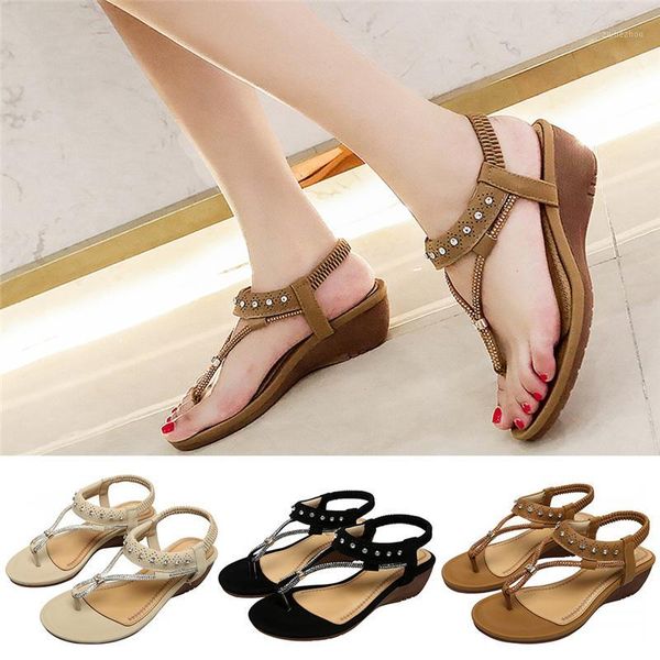 women sandals ladies string bead casual wedges elastic band bohemian beach shoes sandals wedges shoes for women1, Black
women sandals ladies string bead casual wedges elastic band bohemian beach shoes sandals wedges shoes for women1, Black