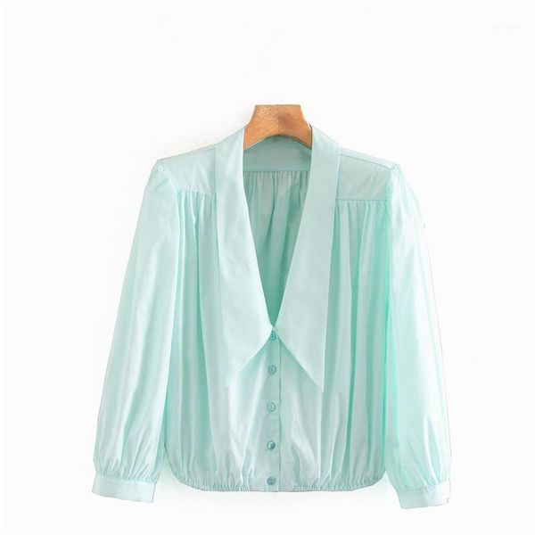 chic crop blouse women summer 2020 puff long sleeve lapel female casual loose solid short shirt elastic trim blusas1, White
chic crop blouse women summer 2020 puff long sleeve lapel female casual loose solid short shirt elastic trim blusas1, White