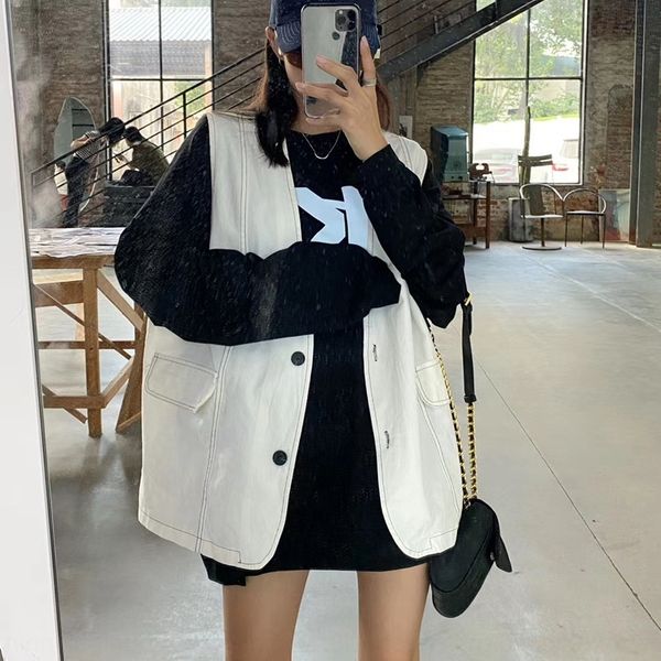 zavzu pure color casual line washed cotton early autumn 2020 vest loose bright pocket cardigan jacket jacket vest thin new jaxi1, White;black
zavzu pure color casual line washed cotton early autumn 2020 vest loose bright pocket cardigan jacket jacket vest thin new jaxi1, White;black