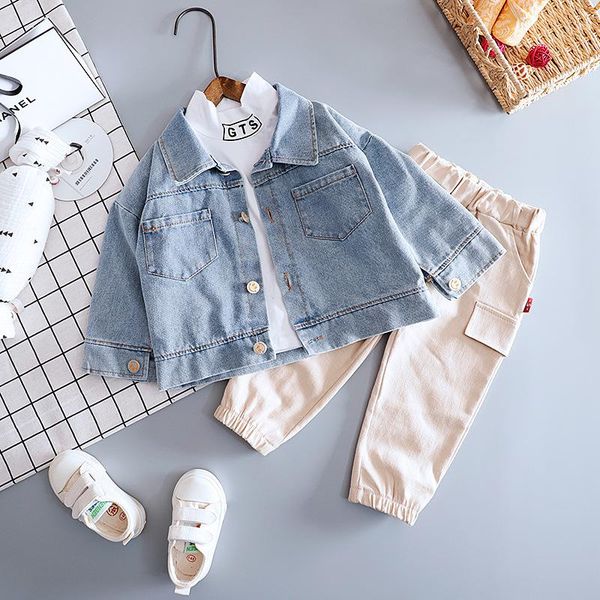 boys' denim jacket 2020 new style autumn clothing children casual jacket autumn baby jeans western style three-piece set, White
boys' denim jacket 2020 new style autumn clothing children casual jacket autumn baby jeans western style three-piece set, White