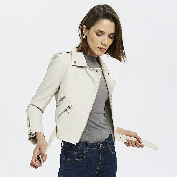 2021 new spring turndown collar biker of female plutonium faux soft leather jacket lb0t, Black
2021 new spring turndown collar biker of female plutonium faux soft leather jacket lb0t, Black