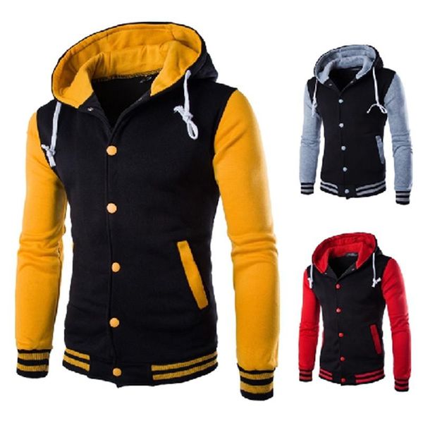 men's fashion hooded baseball coat cotton cardigan slim brushed sweatshirt men's hooded sweatshirt baseball shirt jacket, Black;brown
men's fashion hooded baseball coat cotton cardigan slim brushed sweatshirt men's hooded sweatshirt baseball shirt jacket, Black;brown