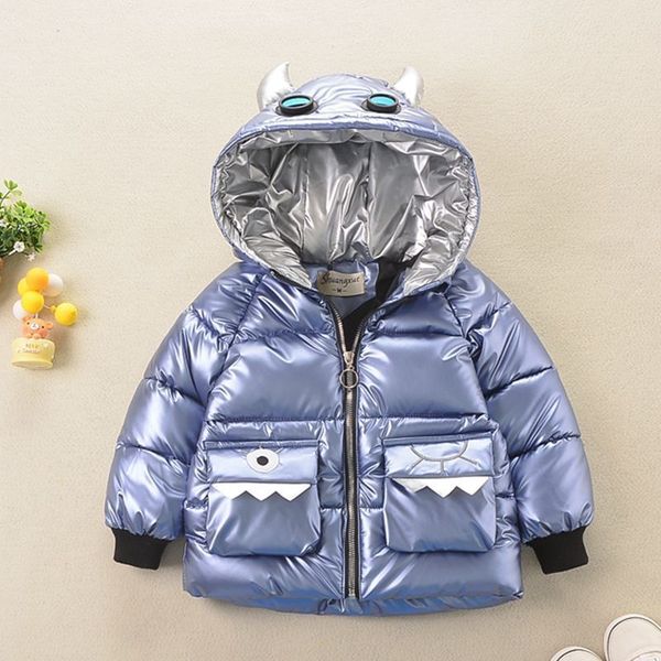 boys' winter 2020 new bright leather children's thickened down clothes baby cartoon cotton padded jacket, Blue;gray
boys' winter 2020 new bright leather children's thickened down clothes baby cartoon cotton padded jacket, Blue;gray