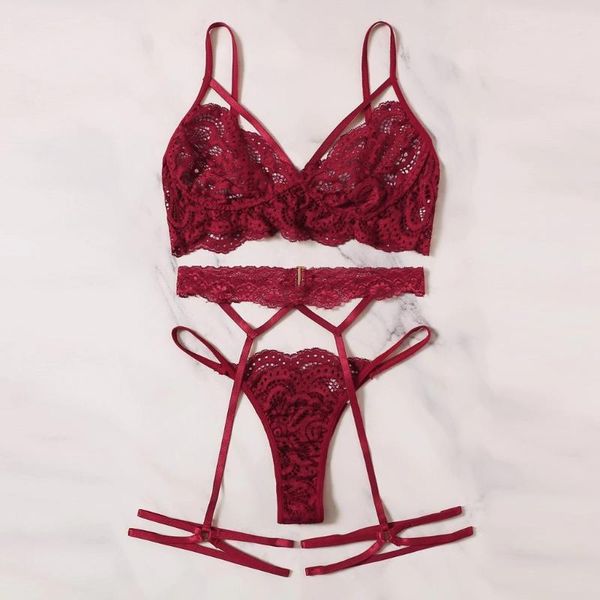 women solid colors lace 3/4 cup wireless bra transparent hollow out thong underwear garter sleepwear lingerie s-xl kg-326, Red;black
women solid colors lace 3/4 cup wireless bra transparent hollow out thong underwear garter sleepwear lingerie s-xl kg-326, Red;black