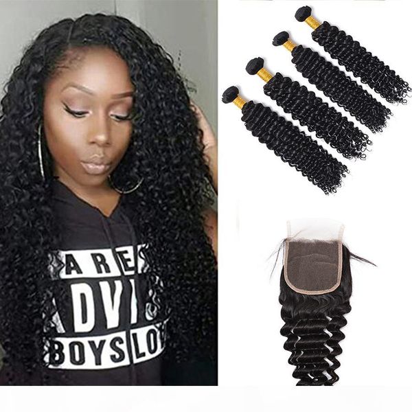 brazilian virgin hair 4bundles with lace closure deep wave human hair weave bundles with closure peruvian malaysian indian hair extensions, Black;brown
brazilian virgin hair 4bundles with lace closure deep wave human hair weave bundles with closure peruvian malaysian indian hair extensions, Black;brown
