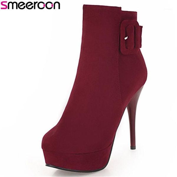 smeeroon new popular ankle boots for women platform shoes autumn winter boots women round toe super high heels shoes1, Black
smeeroon new popular ankle boots for women platform shoes autumn winter boots women round toe super high heels shoes1, Black