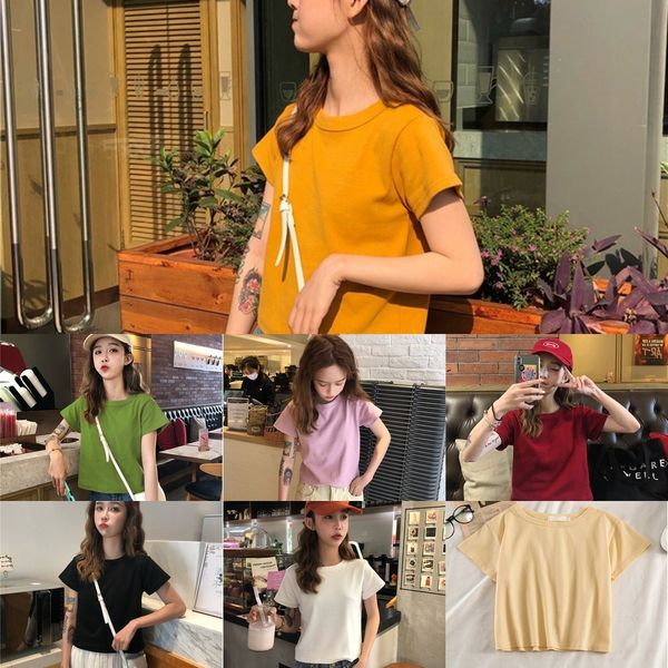 q3naj women's 2019 t-shirtjacket cotton sleeve butter fruit green high t-shirt short version cotton t-shirt korean waist women's s, White
q3naj women's 2019 t-shirtjacket cotton sleeve butter fruit green high t-shirt short version cotton t-shirt korean waist women's s, White