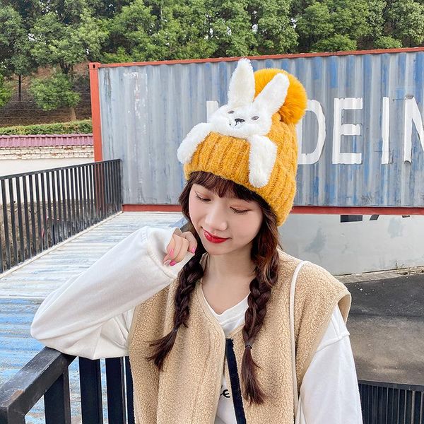 beanie/skull caps 2021 warm knit hat ladies student outdoor warmth and cold cute sweet fur ball, Blue;gray
beanie/skull caps 2021 warm knit hat ladies student outdoor warmth and cold cute sweet fur ball, Blue;gray