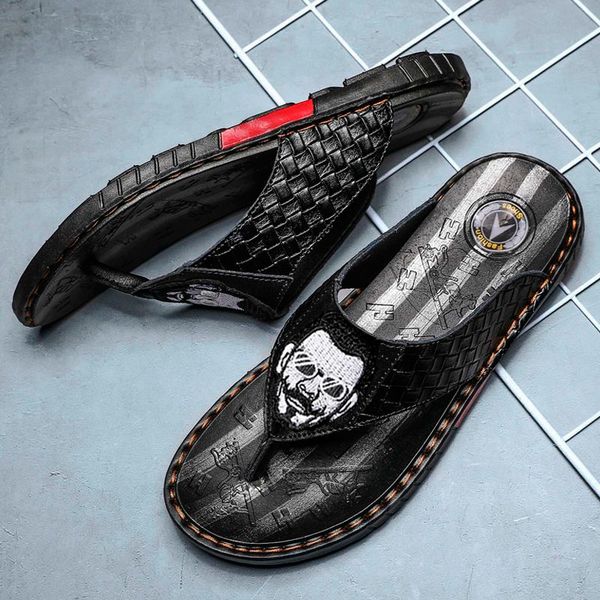 summer men's slippers fashion personality design outdoor comfortable soft soles versatile leather beach sandals factory direct sale, Black
summer men's slippers fashion personality design outdoor comfortable soft soles versatile leather beach sandals factory direct sale, Black
