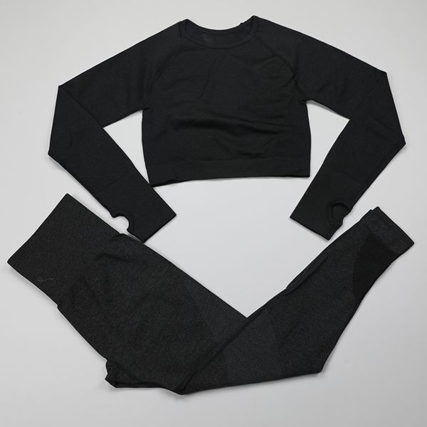 women yoga sport suit hollow out long sleeve fitness crop seamless leggings tights 2piece sportswear gym set workout clothes c0122, Black;white
women yoga sport suit hollow out long sleeve fitness crop seamless leggings tights 2piece sportswear gym set workout clothes c0122, Black;white