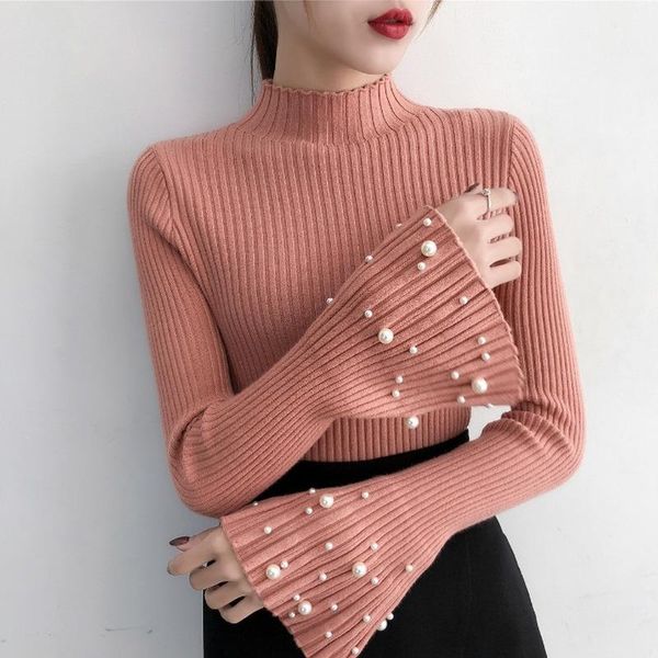 flare long sleeve women pullover sweater turtleneck pearl autumn korean beading knitted sweaters bottom ruffle beads jumper, White;black
flare long sleeve women pullover sweater turtleneck pearl autumn korean beading knitted sweaters bottom ruffle beads jumper, White;black