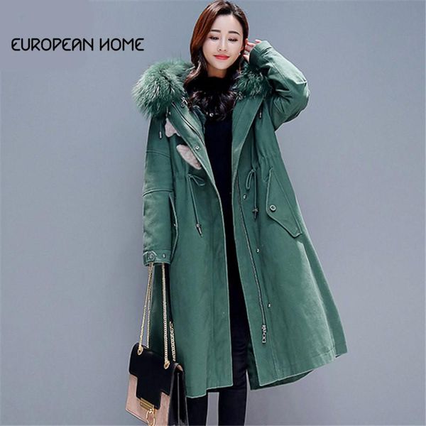 women's down & parkas winter jacket women clothes plus size loose cotton long coat korean large fur collar thick warm parka overcoat fe, Black
women's down & parkas winter jacket women clothes plus size loose cotton long coat korean large fur collar thick warm parka overcoat fe, Black