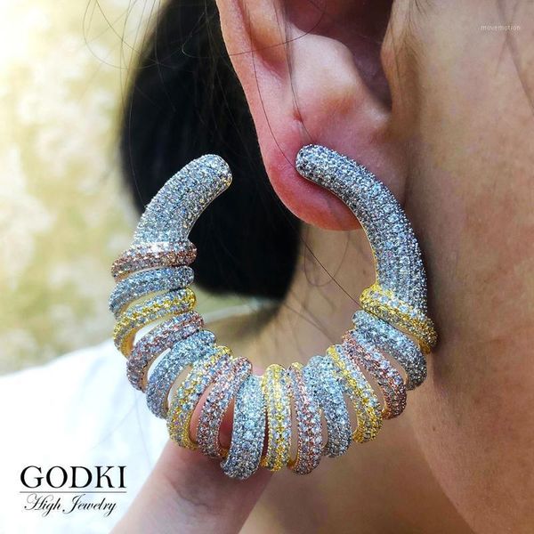 godki 2020 charms 3 tone cubic zirconia statement earrings african korean elegant womens stud earrings in jewelry 20201, Golden;silver
godki 2020 charms 3 tone cubic zirconia statement earrings african korean elegant womens stud earrings in jewelry 20201, Golden;silver