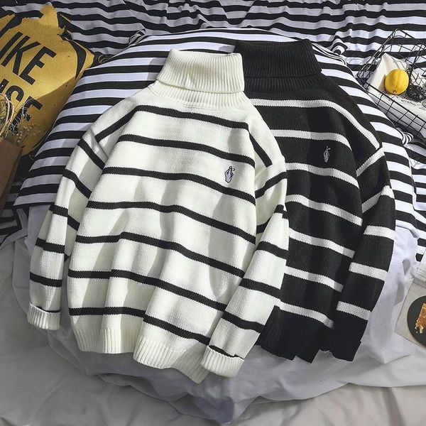 men sweaters striped leisure simple all-match daily sweater mens winter thicker solid knitting warm black white basic clothes1, White;black
men sweaters striped leisure simple all-match daily sweater mens winter thicker solid knitting warm black white basic clothes1, White;black