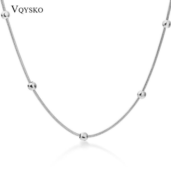 new stainless steel round ball chain necklaces for women fashion jewelry multi size beaded clavicle collar necklace wholesale, Silver
new stainless steel round ball chain necklaces for women fashion jewelry multi size beaded clavicle collar necklace wholesale, Silver