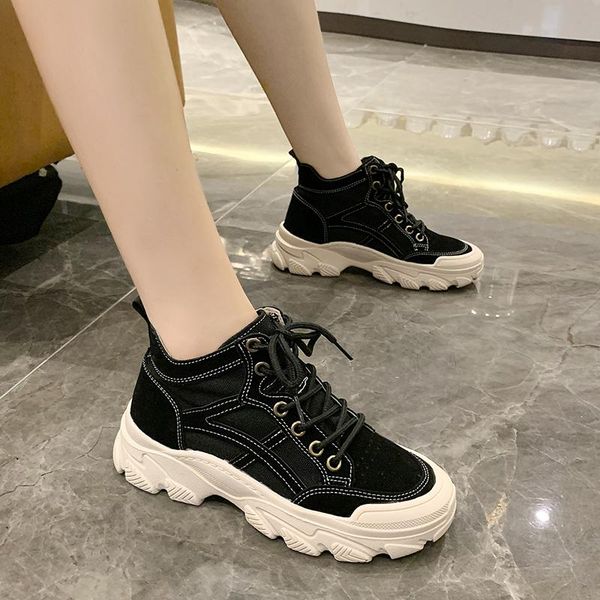 thick bottom chunky sneakers 2021 new autumn solid leather ankle boots lace up winter boots for women shoes woman plus size, Black
thick bottom chunky sneakers 2021 new autumn solid leather ankle boots lace up winter boots for women shoes woman plus size, Black
