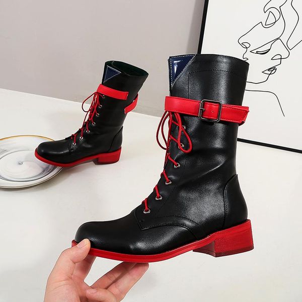 boots color matching women ankle motocycle female shoes autumn lace up winter motorcycle 2021 british style, Black
boots color matching women ankle motocycle female shoes autumn lace up winter motorcycle 2021 british style, Black