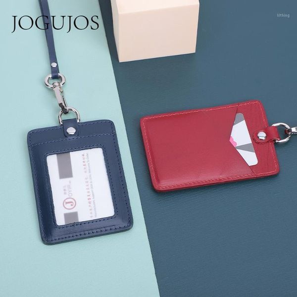 jogujos genuine leather fashion id card holder case student office card holders for lanyard strap cover work pass1, Brown;gray
jogujos genuine leather fashion id card holder case student office card holders for lanyard strap cover work pass1, Brown;gray