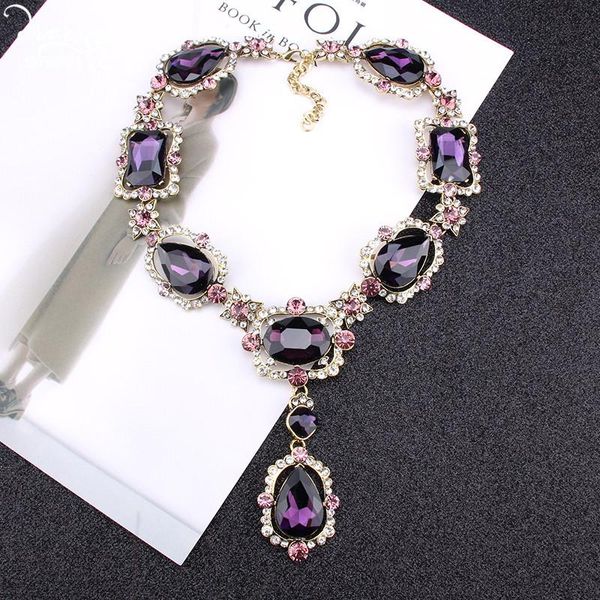 chokers dvacaman purple square crystal statement necklace women romantic heart glass pendant bridal jewelry accessories, Golden;silver
chokers dvacaman purple square crystal statement necklace women romantic heart glass pendant bridal jewelry accessories, Golden;silver