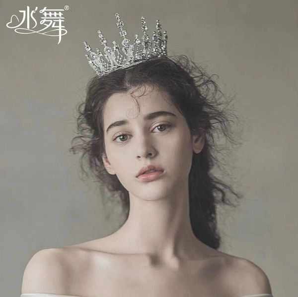 dance bride water diamond air palace round crown headdress wedding dress accessories a3294, Silver
dance bride water diamond air palace round crown headdress wedding dress accessories a3294, Silver