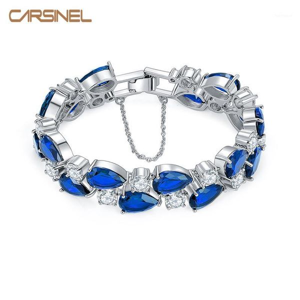 carsinel brand trendy blue cubic zirconia bracelets & bangles for woman silver color clear cz bangles jewelry br03001, Black
carsinel brand trendy blue cubic zirconia bracelets & bangles for woman silver color clear cz bangles jewelry br03001, Black