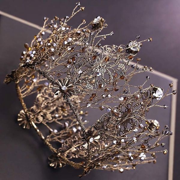 vintage baroque black crystal bridal diadem headpiece hair jewelry rhinestone full circle tiara and crown wedding accessories bh y200424, Slivery;golden
vintage baroque black crystal bridal diadem headpiece hair jewelry rhinestone full circle tiara and crown wedding accessories bh y200424, Slivery;golden
