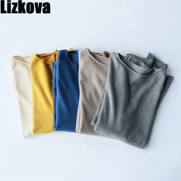 lizkova winter blue long sleeve knitted pullover women o-neck soft slim sweater casual 201222, White;black
lizkova winter blue long sleeve knitted pullover women o-neck soft slim sweater casual 201222, White;black