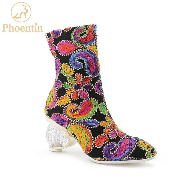 phoentin woman boots 2020 new retro colorful crystal heels 6.5cm zip fretwork fashion female mid calf shoes plus size 44 ft757, Black
phoentin woman boots 2020 new retro colorful crystal heels 6.5cm zip fretwork fashion female mid calf shoes plus size 44 ft757, Black