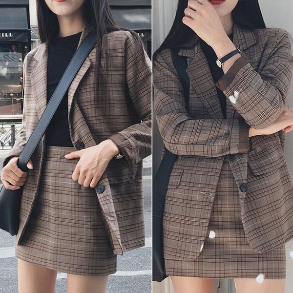 two piece dress women 2 pieces skirt suit female office ladies blazer retro plaid set single-breasted jacket pencil skirts, White
two piece dress women 2 pieces skirt suit female office ladies blazer retro plaid set single-breasted jacket pencil skirts, White