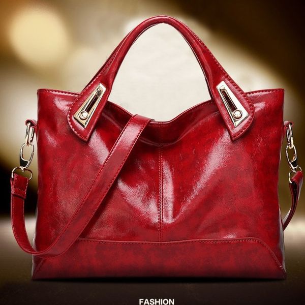 2019 new fashion oil wax shoulder strap hand hand leather women's shoulder crossbody hand bag women's bag ta0q2