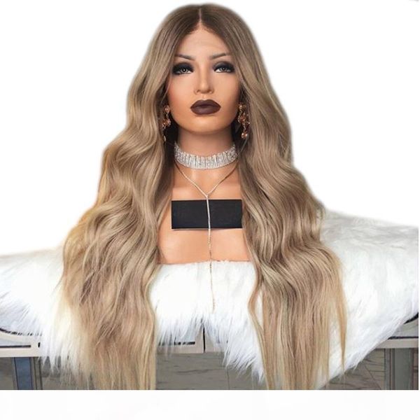 glueless lace wig long curly wave hair ombre ash blonde lace front wig dark roots full density synthetic wigs for black women
glueless lace wig long curly wave hair ombre ash blonde lace front wig dark roots full density synthetic wigs for black women