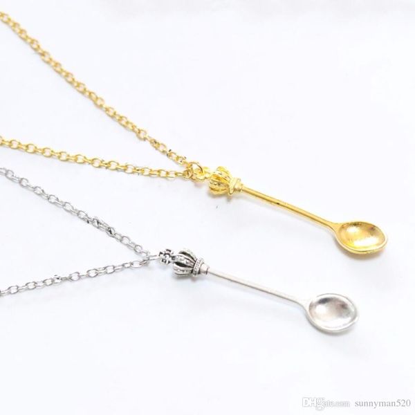 new fashion women vintage mini crown spoon shape pendant necklace charm chain jewelry gifts ing, Silver
new fashion women vintage mini crown spoon shape pendant necklace charm chain jewelry gifts ing, Silver