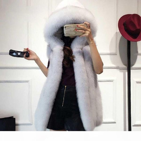 new fur vest imitation silver fox fur coat hooded vest vertical stripe medium-long vest large size women vests coats 200921, Black
new fur vest imitation silver fox fur coat hooded vest vertical stripe medium-long vest large size women vests coats 200921, Black